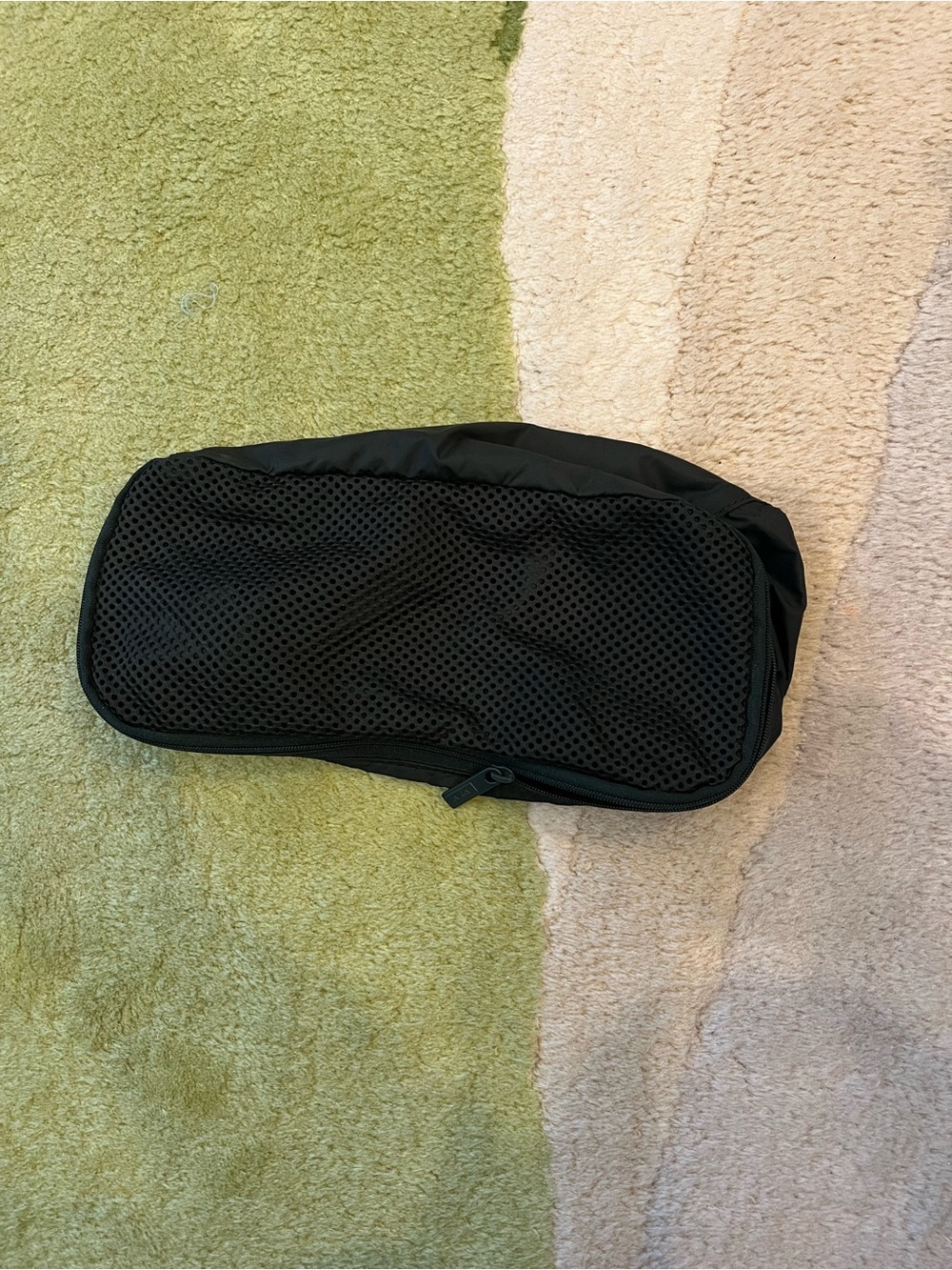 AWAY Travel Organizer Pouch Black Zippered Zip Pouch w/ Mesh Lid
